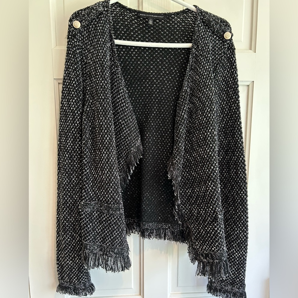 NWO White House Black Market “Chanel Like” Chic Black and White Women's Sweater